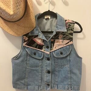 1980s Western Romeo Woman's Size L Denim Vest